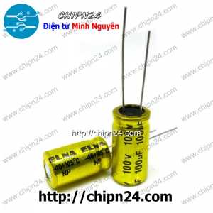 (F223) Tụ điện không phân cực Dọc 100uF 100V 10x20mm phân tần bảo vệ loa treble ELNA