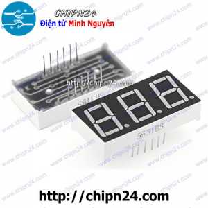(C67) Led 7 Đoạn 0.56 inch 3 Số Dương chung (Sáng Đỏ) (Led 7 Thanh)