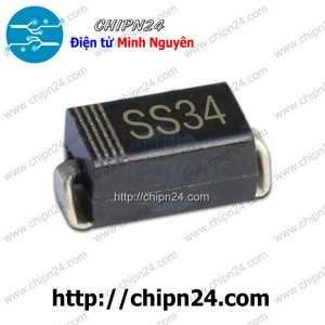Diode Dán SS34 SMA 3A 40V 1N5822 (SMD) (4.3x2.6mm) (Diode xung)