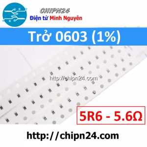 [50 con] () Điện Trở dán SMD 0603 5.6R 1% (Ký hiệu 0603 5R6)