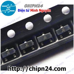 [25 con] Transistor Dán S9014 (J6) SOT-23 NPN 100mA 45V (SMD) (9014)