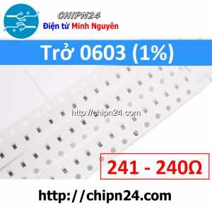 [50 con] (G44) Điện Trở dán SMD 0603 240R 1% (Ký hiệu 0603 241)