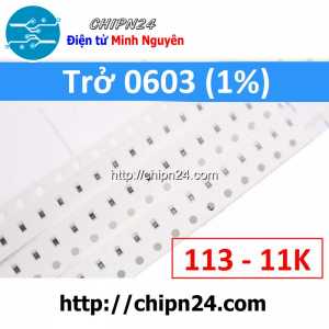 [50 con] (G46) Điện Trở dán SMD 0603 11K 1% (Ký hiệu 0603 113)