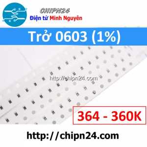 [50 con] () Điện Trở dán SMD 0603 360K 1% (Ký hiệu 0603 364)