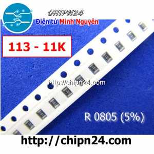 [50 con] (G17) Điện Trở dán SMD 0805 11K 5% (Ký hiệu 0805 113)