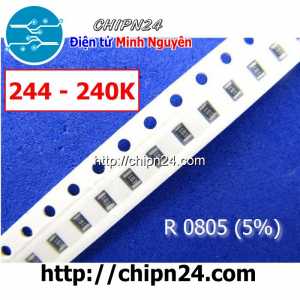 [50 con] (G18) Điện Trở dán SMD 0805 240K 5% (Ký hiệu 0805 244)