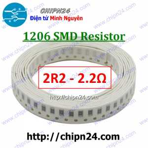 [50 con] () Điện Trở dán SMD 1206 2.2R 5% (Ký hiệu 1206 2R2)