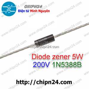 Diode zener 5W 200V Hàng Tốt 1N5388B DO-201AE