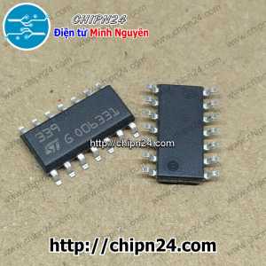 (SOP) IC Dán LM339 SOP-14 Hàng Tốt ST (SMD) (LM339DR) (IC khuếch đại thuật toán OpAmp)