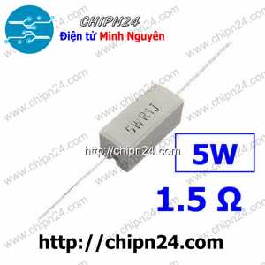(F314) Điện Trở Sứ 1.5R 5W Loại Nằm