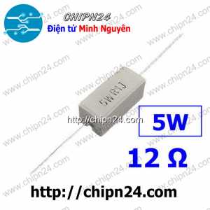 (F317) Điện Trở Sứ 12R 5W Loại Nằm
