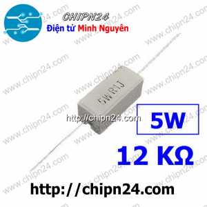(F322) Điện Trở Sứ 12K 5W Loại Nằm