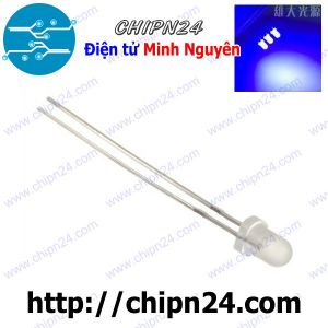 [50 con] Led 3mm Đục màu Xanh Dương