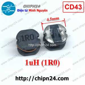 Cuộn Cảm Dán CD43 1uH (Ký hiệu 1R0) (SMD)