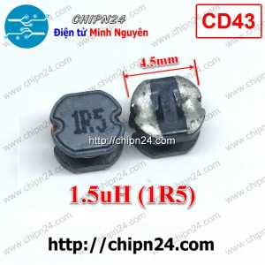 Cuộn Cảm Dán CD43 1.5uH (Ký hiệu 1R5) (SMD)