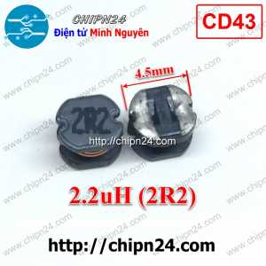 (K199) Cuộn Cảm Dán CD43 2.2uH (Ký hiệu 2R2) (SMD)