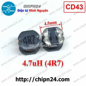 (K200) Cuộn Cảm Dán CD43 4.7uH (Ký hiệu 4R7) (SMD)