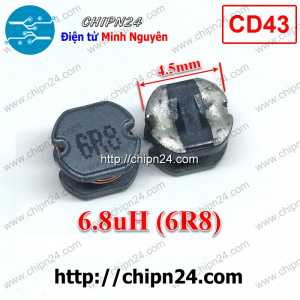 Cuộn Cảm Dán CD43 6.8uH (Ký hiệu 6R8) (SMD)