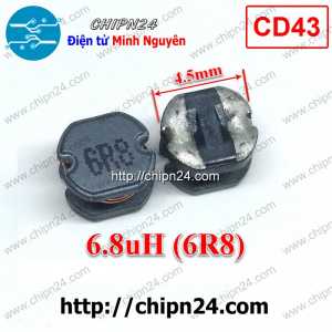 (K200) Cuộn Cảm Dán CD43 6.8uH (Ký hiệu 6R8) (SMD)