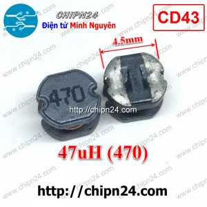 (K201) Cuộn Cảm Dán CD43 47uH (Ký hiệu 470) (SMD)