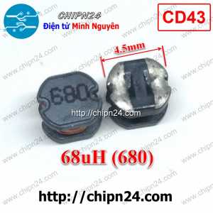 Cuộn Cảm Dán CD43 68uH (Ký hiệu 680) (SMD)