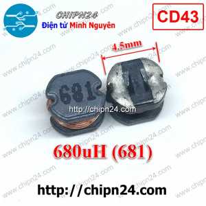 (K203) Cuộn Cảm Dán CD43 680uH (Ký hiệu 681) (SMD)