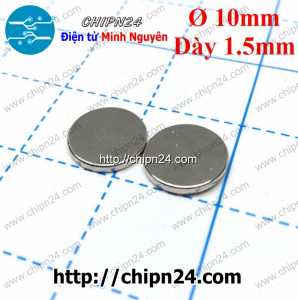 Nam châm Tròn phi 10mm dày 1.5mm