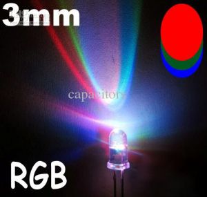 [25 con] (TK17, H11) Led 3mm Trong 7 Màu RGB 2 Chân (Nháy Nhanh)