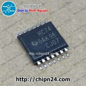 (SOP) IC Dán HC74 TSSOP-14 Hàng Tốt (SMD) (SN74HC74PWR 74HC74)