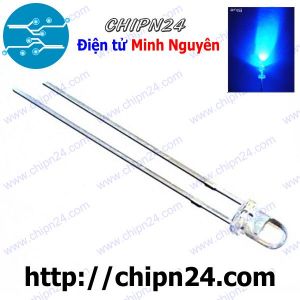 [50 con] Led 3mm Trong màu Xanh Dương (Led 3mm siêu sáng Xanh Dương)