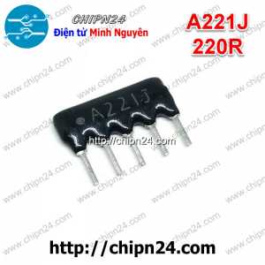 (K156) Điện trở thanh 5P 220R A221J (Trở Băng A05-221)