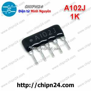 (K157) Điện trở thanh 5P 1K A102J (Trở Băng A05-102)