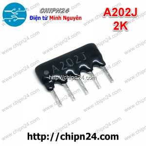 (K158) Điện trở thanh 5P 2K A202J (Trở Băng A05-202)