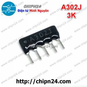 (K158) Điện trở thanh 5P 3K A302J (Trở Băng A05-302)