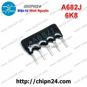 (K159) Điện trở thanh 5P 6K8 A682J (Trở Băng A05-682)