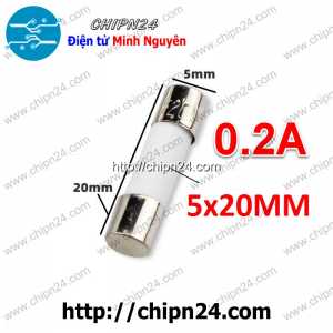 (K419) Cầu chì Sứ 5x20mm 0.2A 250VAC