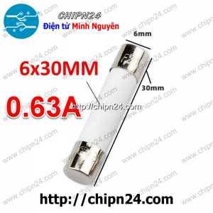 (K429) Cầu chì Sứ 6x30mm 0.63A 250VAC