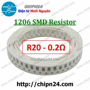 [50 con] (G19) Điện Trở dán SMD 1206 0.2R 5% (Ký hiệu 1206 R16)