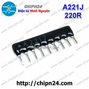 (K163) Điện trở thanh 9P 220R A221J (Trở Băng A09-221)