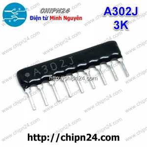 (K165) Điện trở thanh 9P 3K A302J (Trở Băng A09-302)