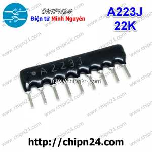 (K167) Điện trở thanh 9P 22K A223J (Trở Băng A09-223)