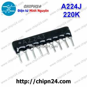 (K168) Điện trở thanh 9P 220K A224J (Trở Băng A09-224)
