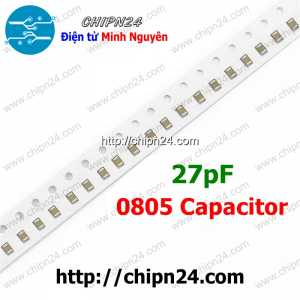[25 con] (G26) Tụ dán 0805 27pF 50V (2.0x1.2mm)