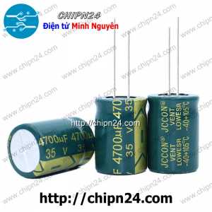 (F279) Tụ hóa 4,700uF 35V Xanh Lá (18x25mm) 4700uF 35V (Tần số cao)
