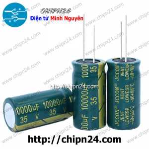 Tụ hóa 10,000uF 35V Xanh Lá (18x35mm) 10000uF 35V (Tần số cao)