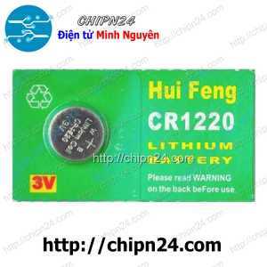 Pin CR1220 trong vỉ 3V HUIFENG Xanh Lá