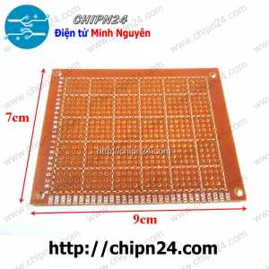 Testboard 1 mặt thường 7x9cm (Board đồng đục lỗ PCB, Testboard cắm hàn)