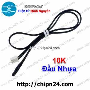 (F180) Đầu dò cảm biến nhiệt độ 10K Đầu Nhựa (Sensor nhiệt, điều hòa không khí mặt lạnh)