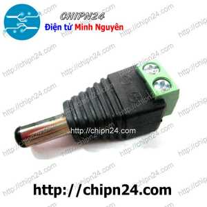 (F115.5) Đầu chuyển Jack DC ra Domino 2 Đực 5.5x2.1MM