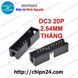 (F132) IDE20 Đực Thẳng 2.54mm (DC3 20P 2.54mm Thẳng)